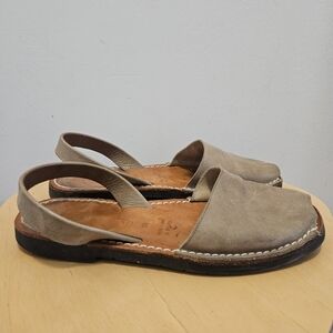 Women's Mibo Avarcas Strap Sandal Tan Leather Size 40